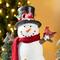 Glitzhome® 15" Christmas Lighted Resin Snowman Table Decor